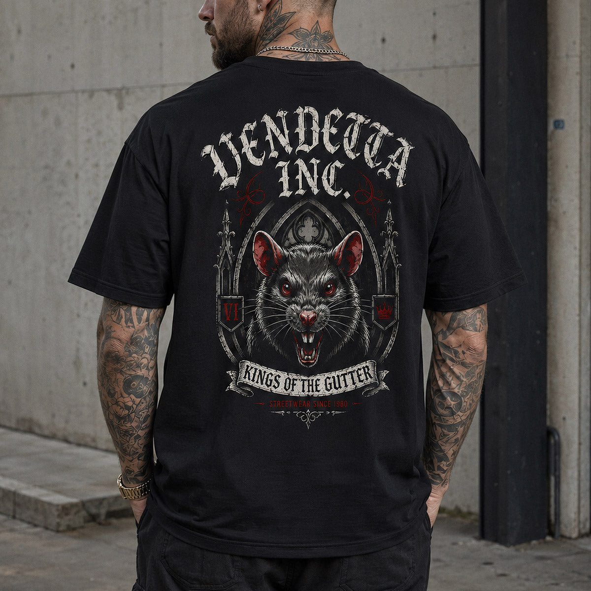 Vendetta Inc. Herren Shirt Kings of the Gutter schwarz