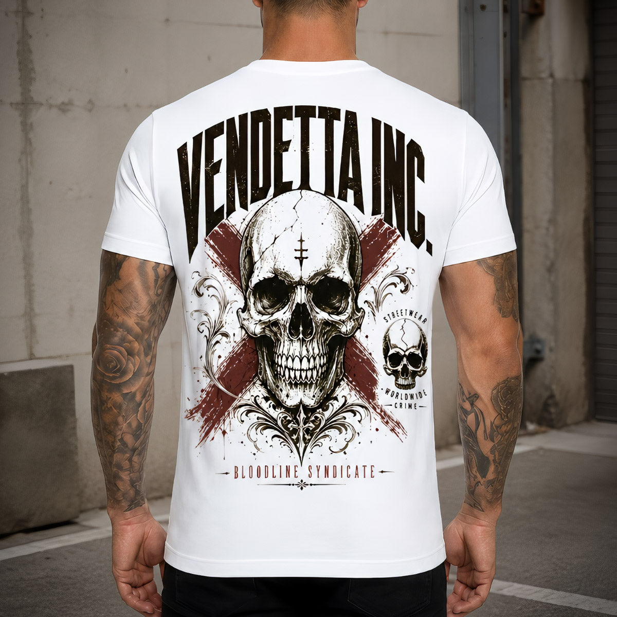 Vendetta Inc. Shirt Skull Syndicate weiß