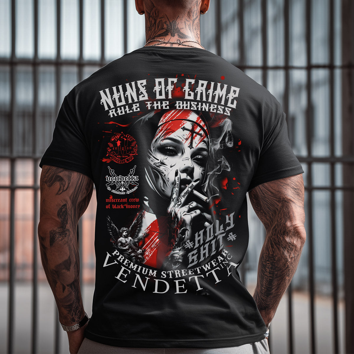 Vendetta Inc. Shirt Nuns of Crime schwarz VD-1581