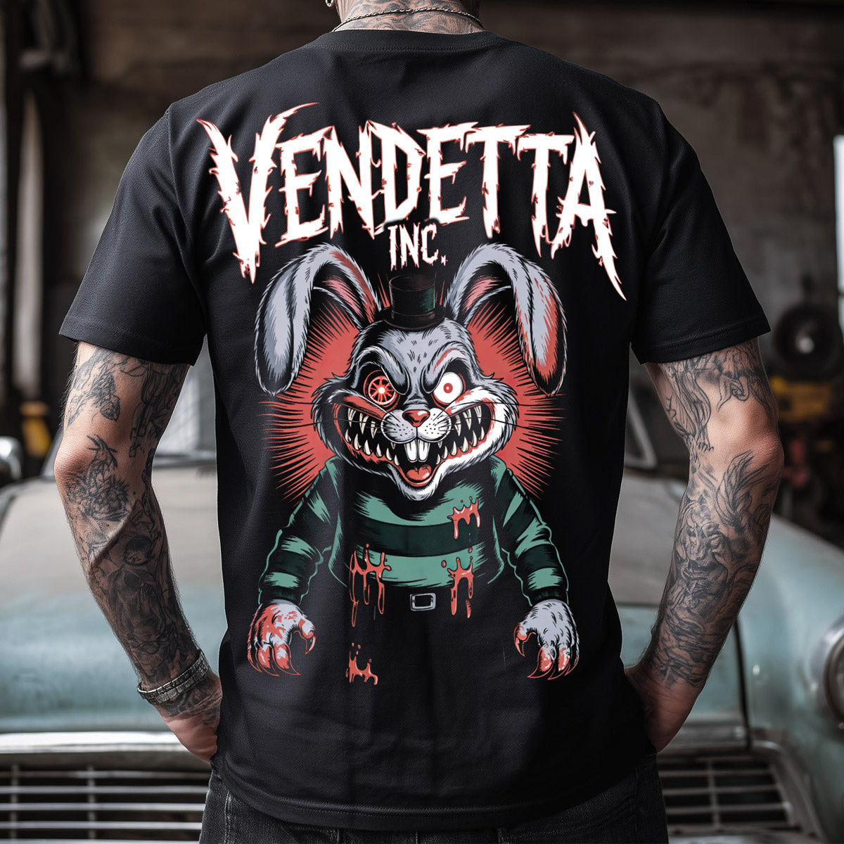 Vendetta Inc. Shirt Mad Bunny schwarz VD-1583