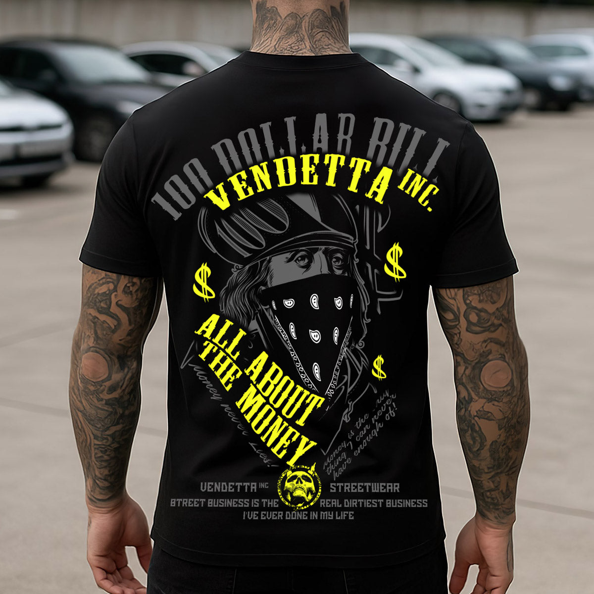 Vendetta Inc. Shirt All About the Money schwarz VD-1618