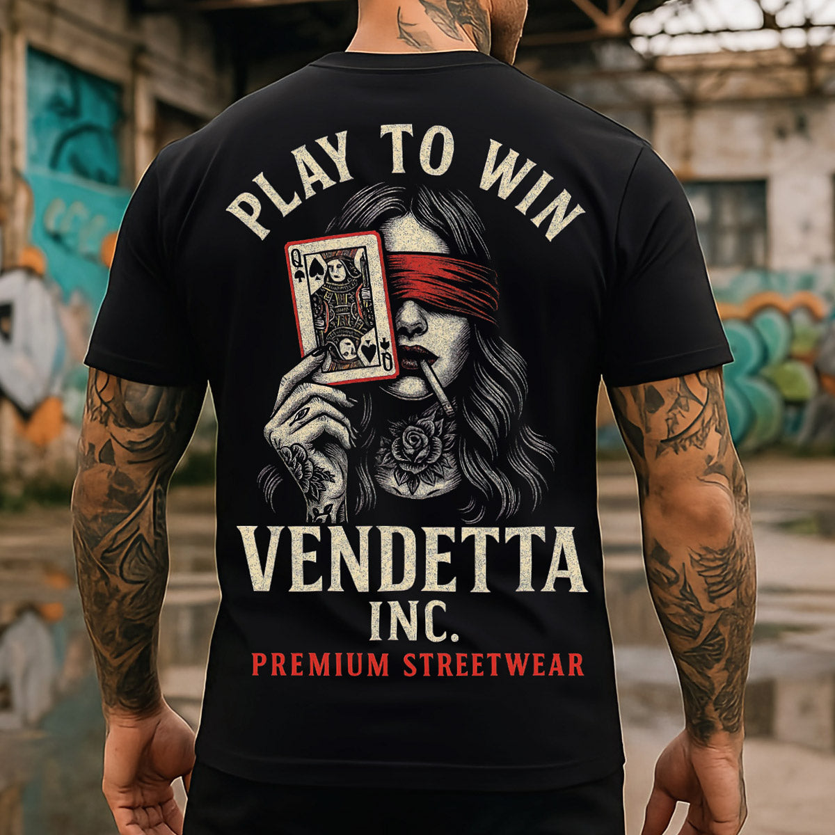 Vendetta Inc. Shirt Play to Win schwarz VD-1657