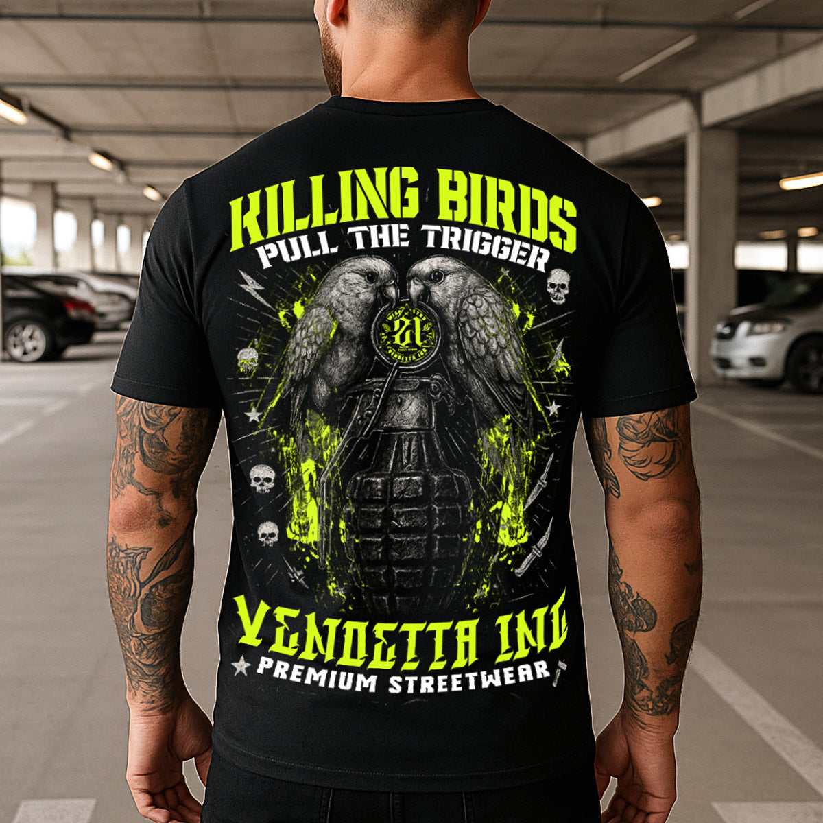 Vendetta Inc. Shirt Killing Birds schwarz VD-1661