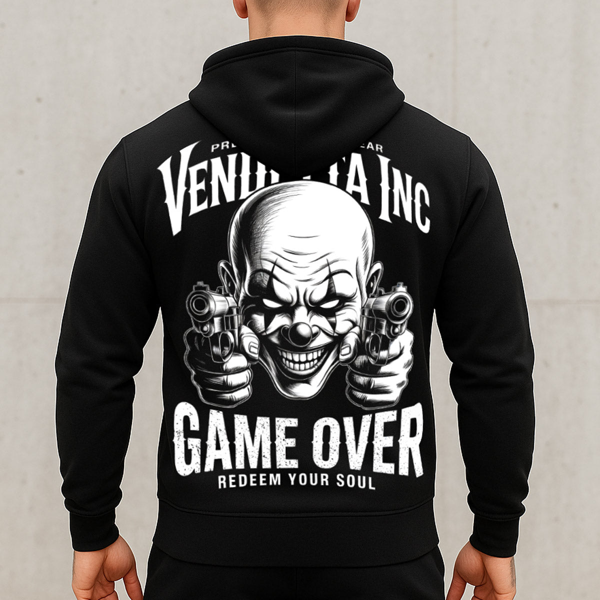 Vendetta Inc. Hoodie Game Over schwarz