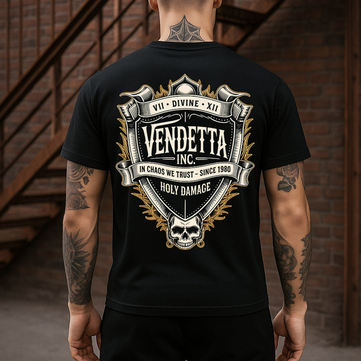 Vendetta Inc. Shirt Chaos We Trust schwarz