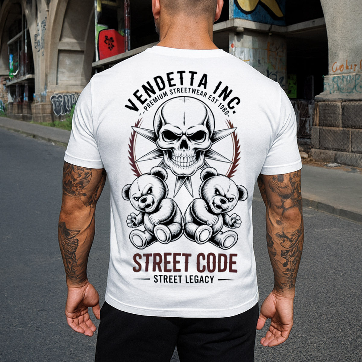 Vendetta Inc. Shirt Street Code weiß