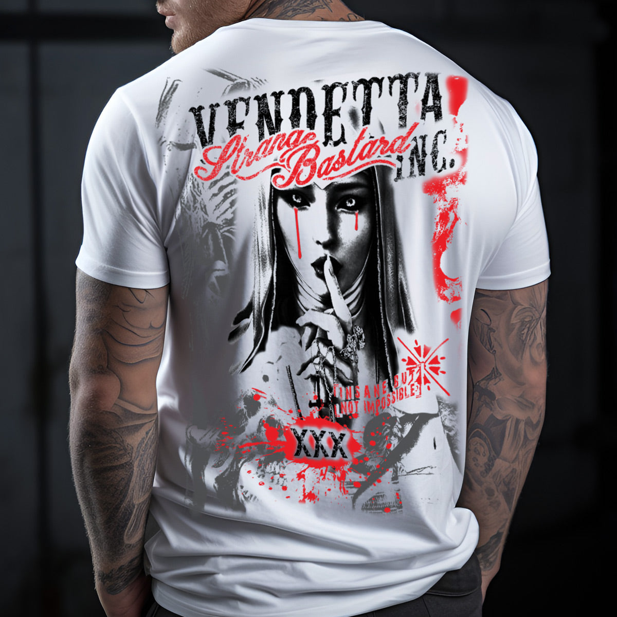 Vendetta Inc. Shirt Bastard weiß 1324