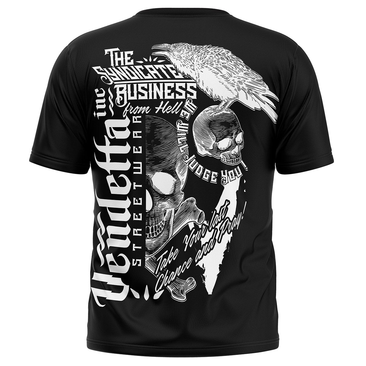 Vendetta Inc. Shirt Skull & Crow schwarz VD-1339