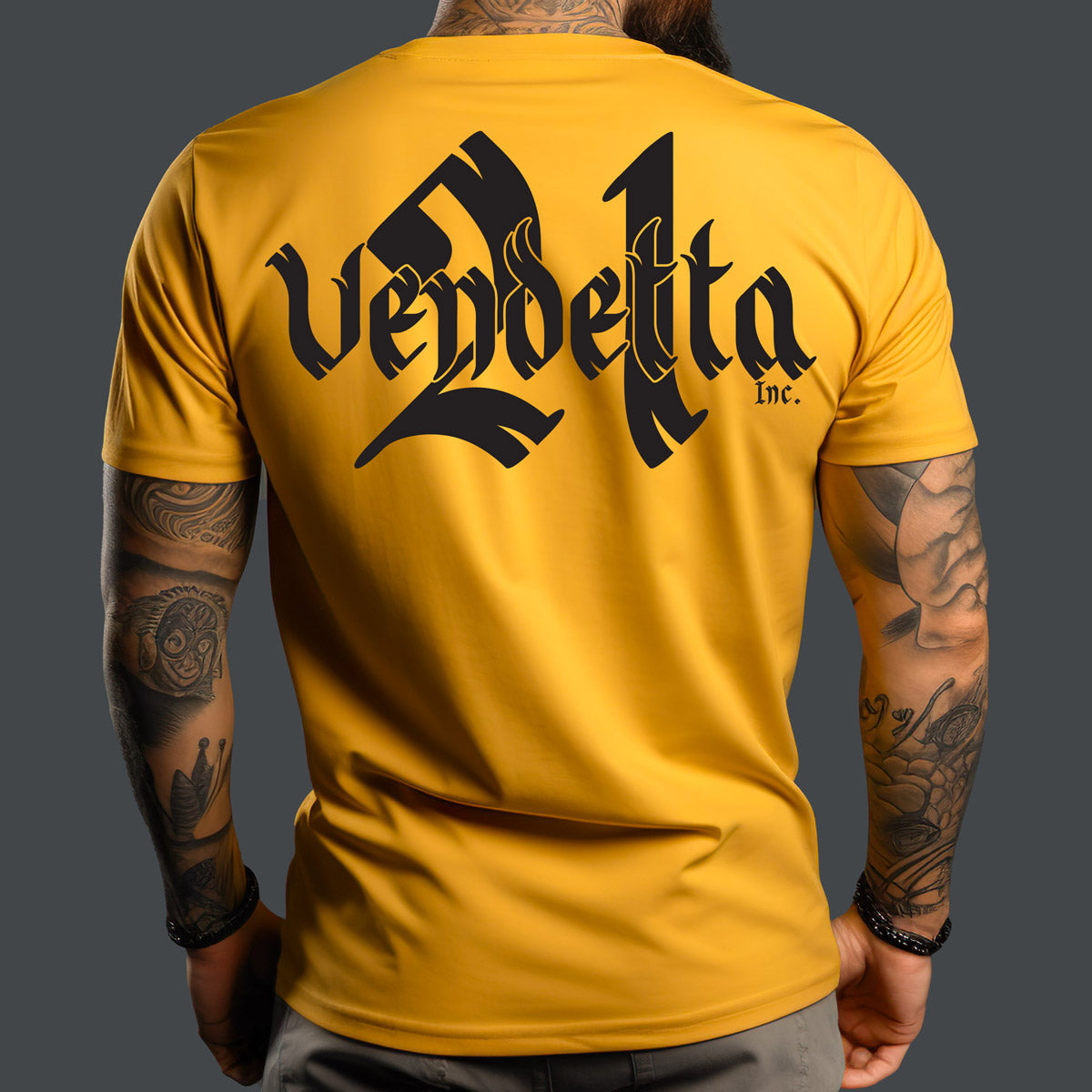 Vendetta Inc.. Shirt Pray Skull gelb VD-1288
