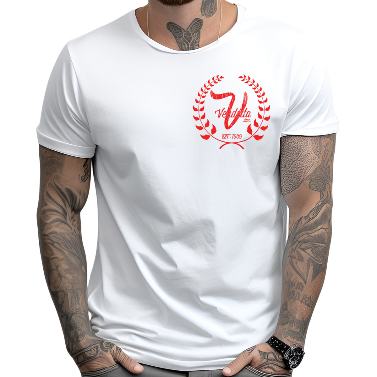 Vendetta Inc. Shirt Crush 1051 weiß,rot