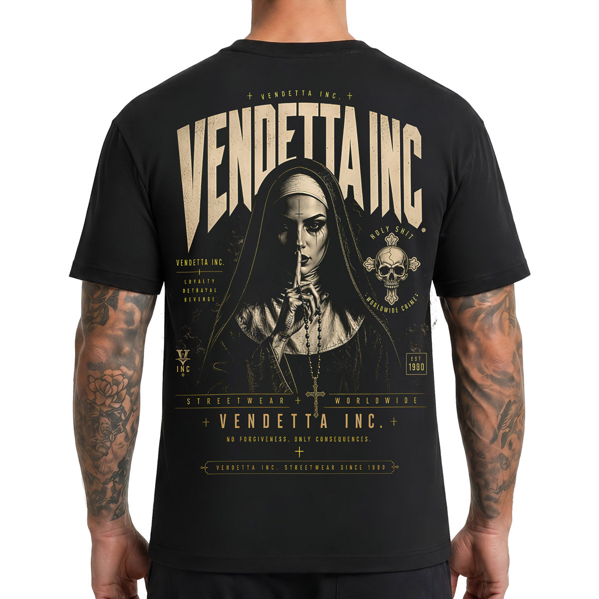 Vendetta Inc. Herren Shirt Holy Silence schwarz
