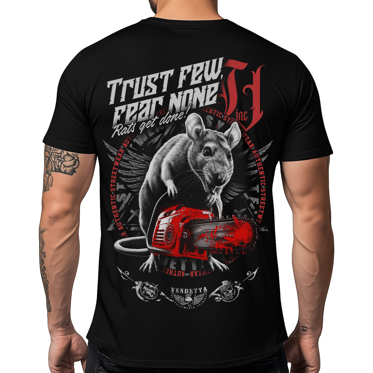 Vendetta Inc. Shirt Chainsaw Rat schwarz VD-1579