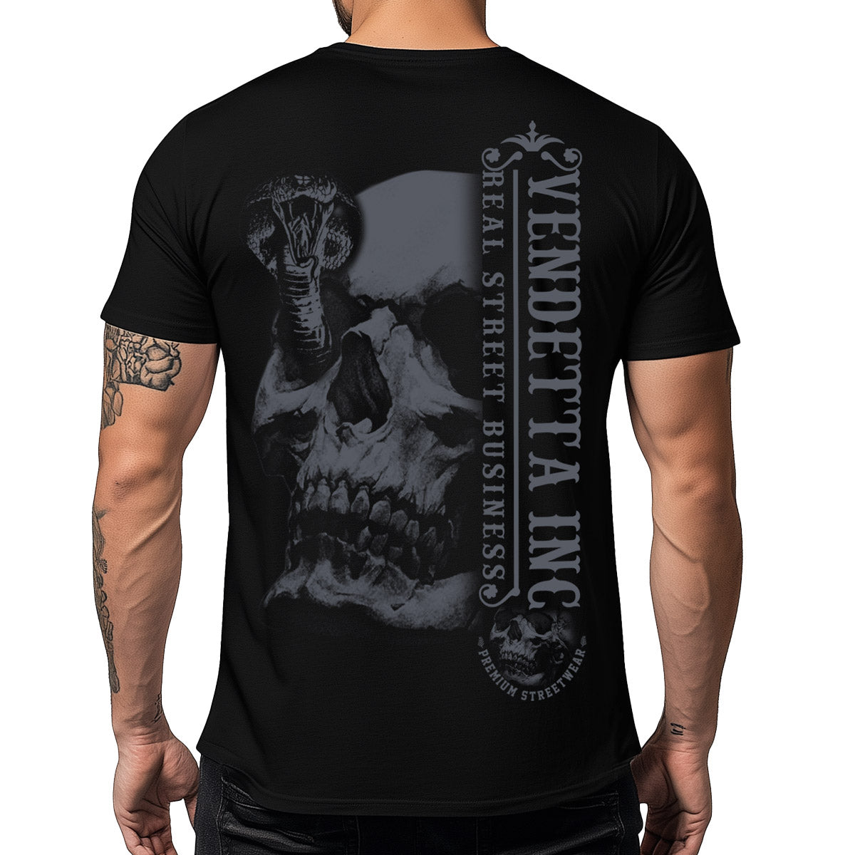 Vendetta Inc. Shirt Cobra Skull schwarz VD-1224