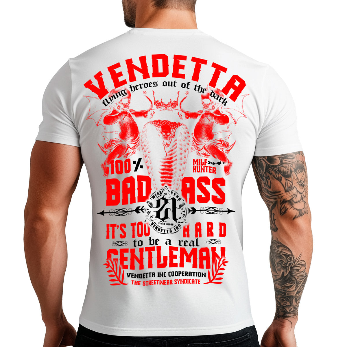 Vendetta Inc. Shirt Dark Gentleman weiß VD-1582