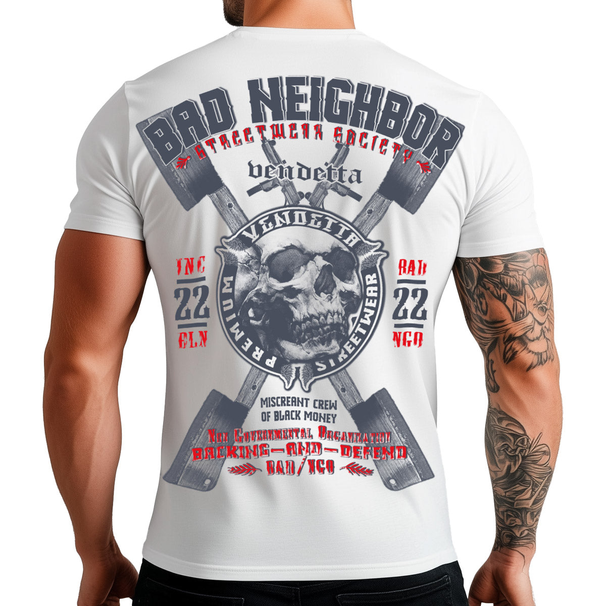 Vendetta Inc. Shirt Steel & Skull weiß VD-1231