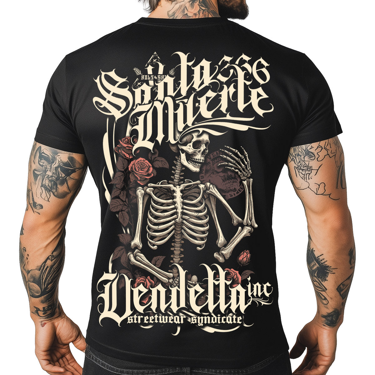 Vendetta Inc. Shirt Skull Saints schwarz VD-1289