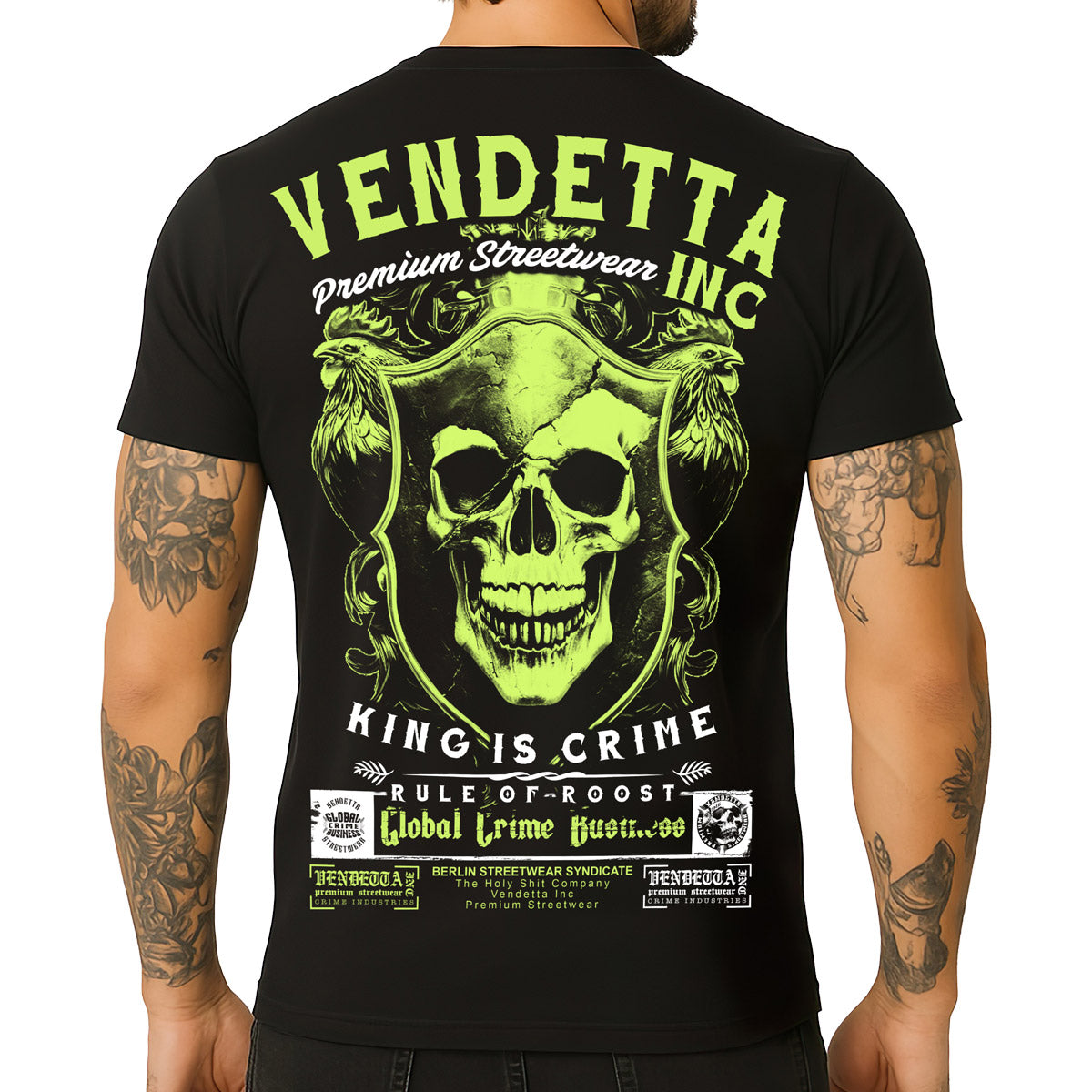 Vendetta Inc. Shirt King is Crime schwarz VD-1592