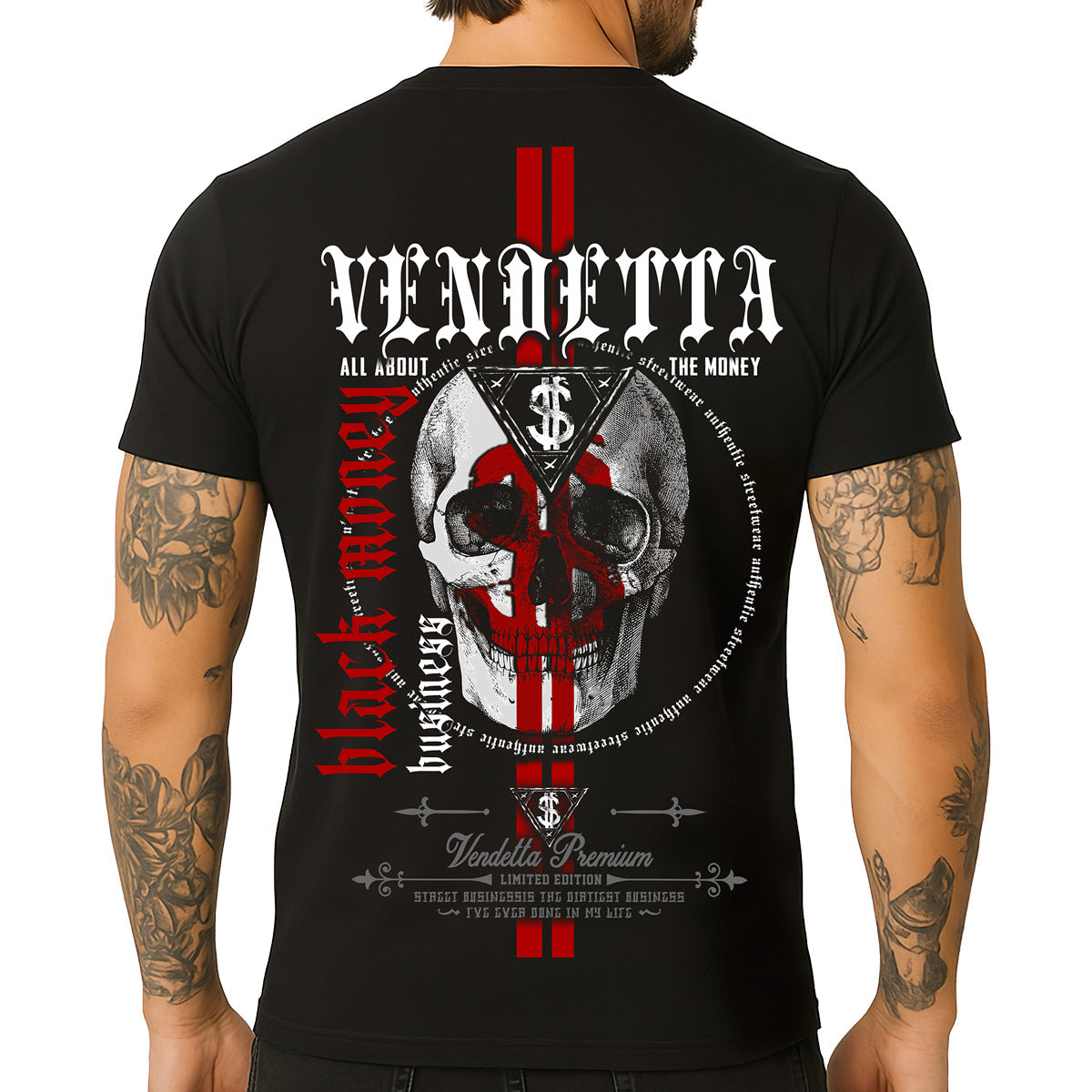 Vendetta Inc. Shirt Dirty Rich schwarz VD-1597