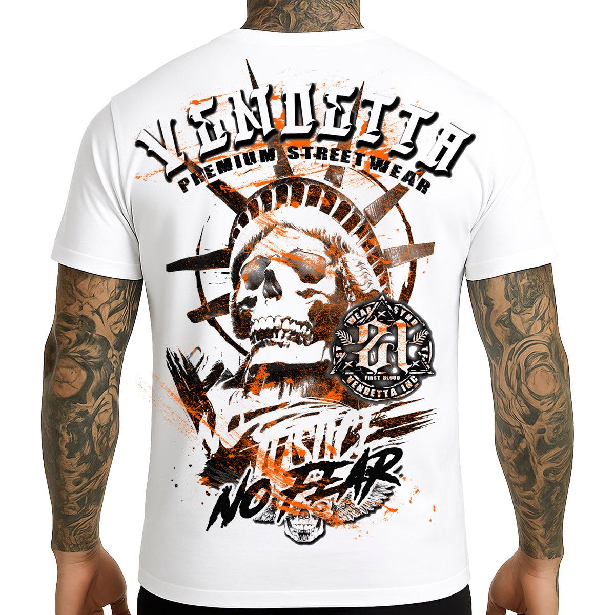 Vendetta Inc. Shirt No Fear Liberty weiß VD-1635
