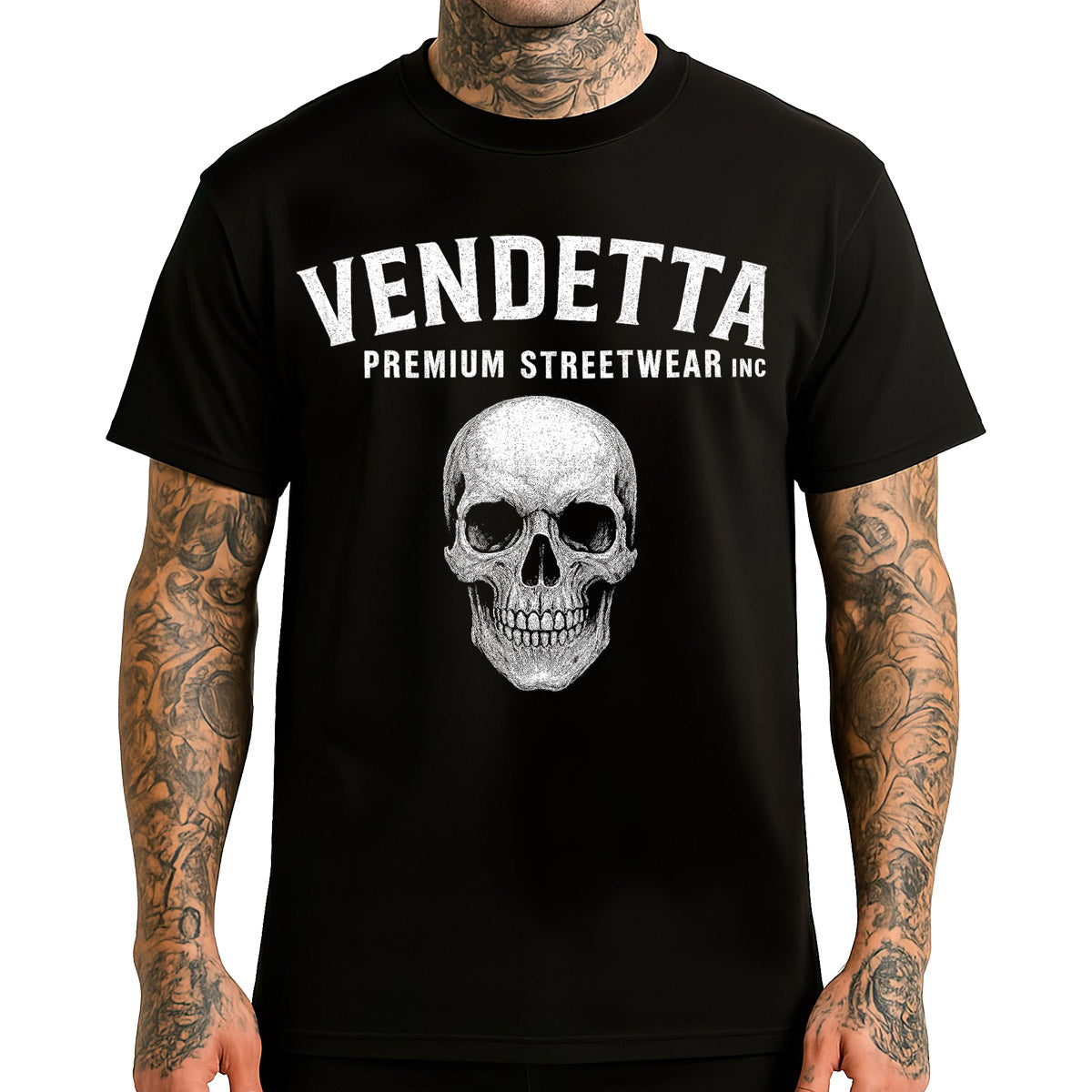 Vendetta Inc. Premium Skull schwarz VD-1649