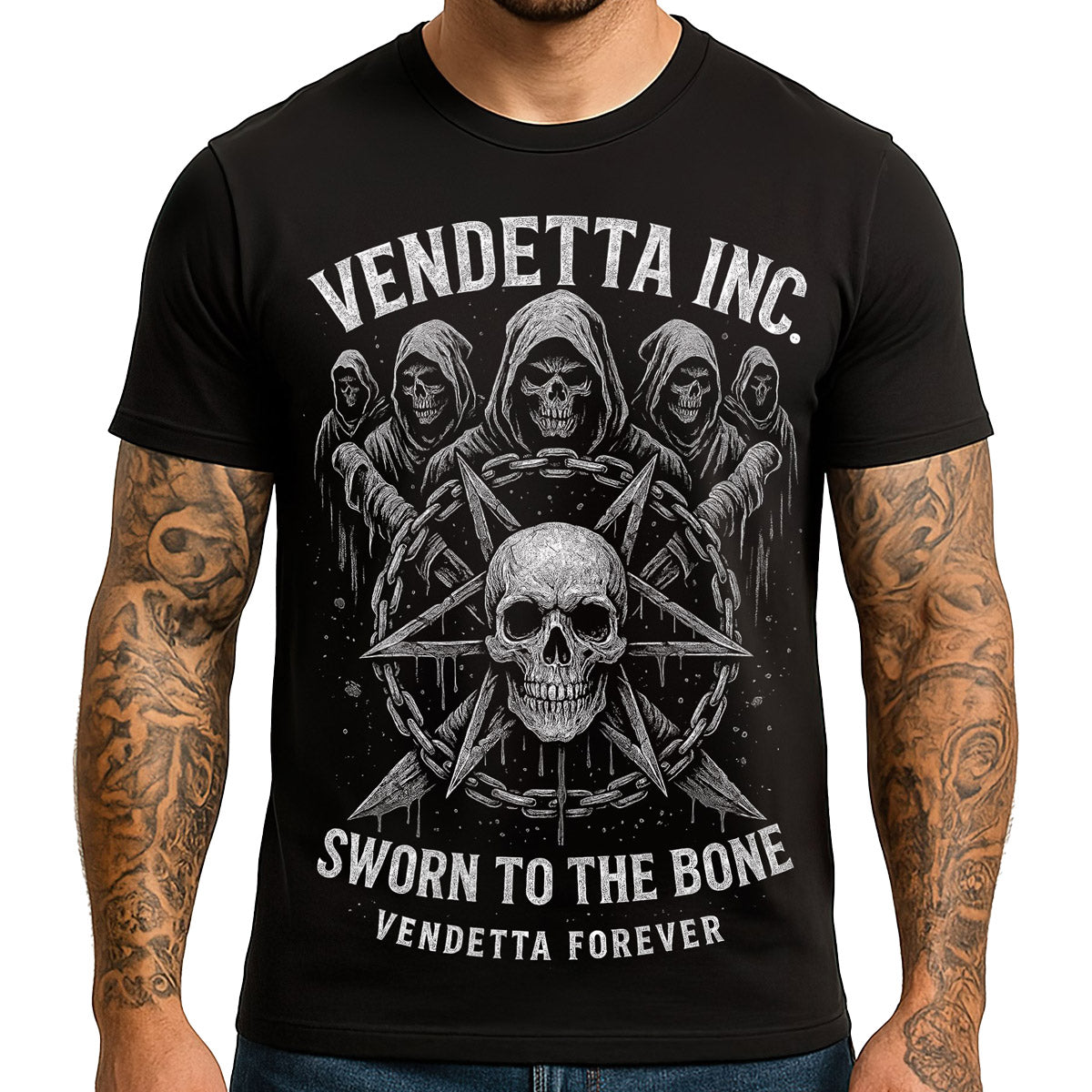 Vendetta Inc. Sworn to the Bone schwarz VD-1648