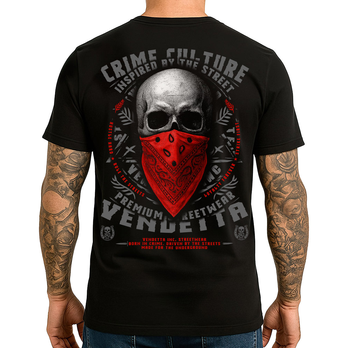 Vendetta Inc. Shirt Masked Skull schwarz VD-1665