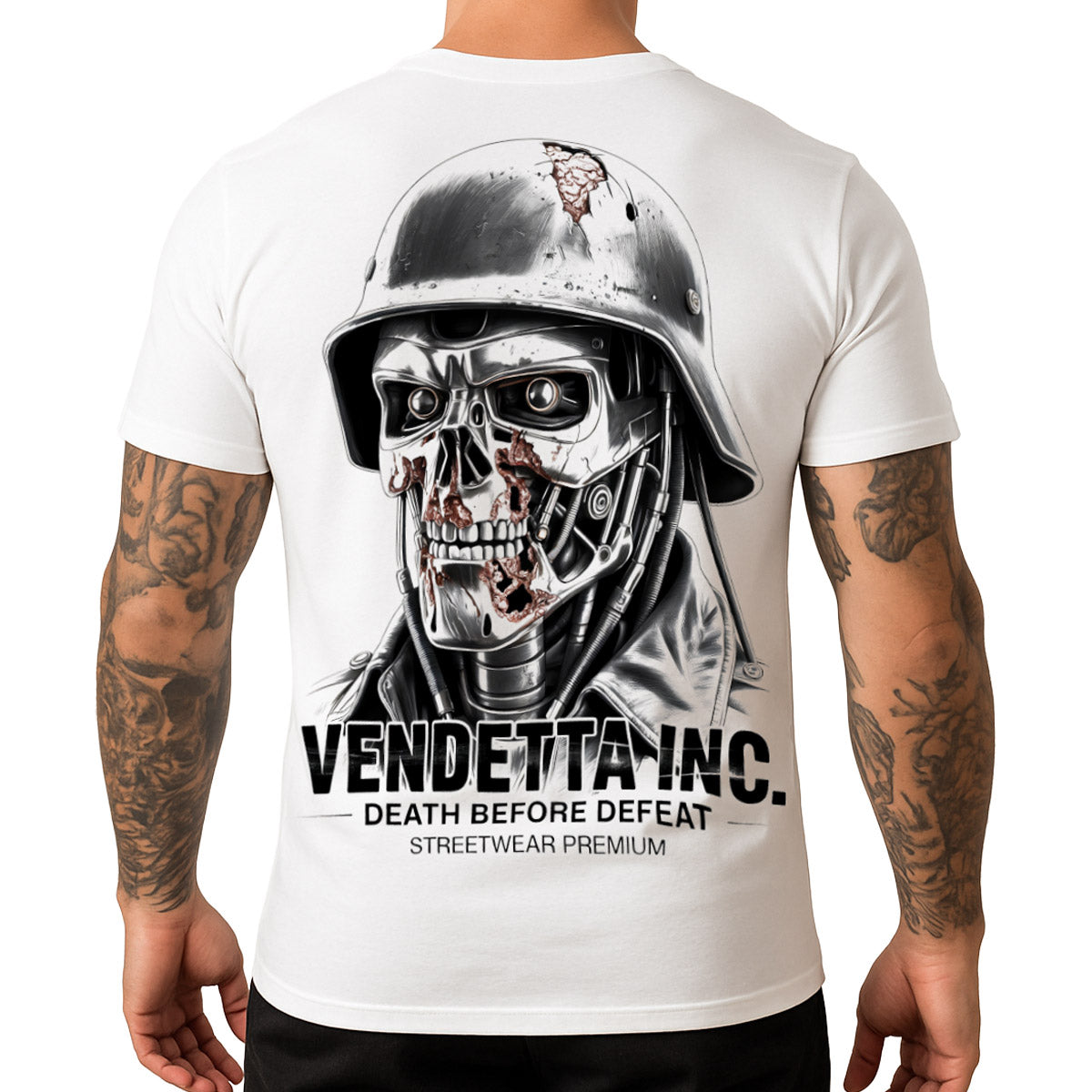 Vendetta Inc. Shirt Iron Skull weiß