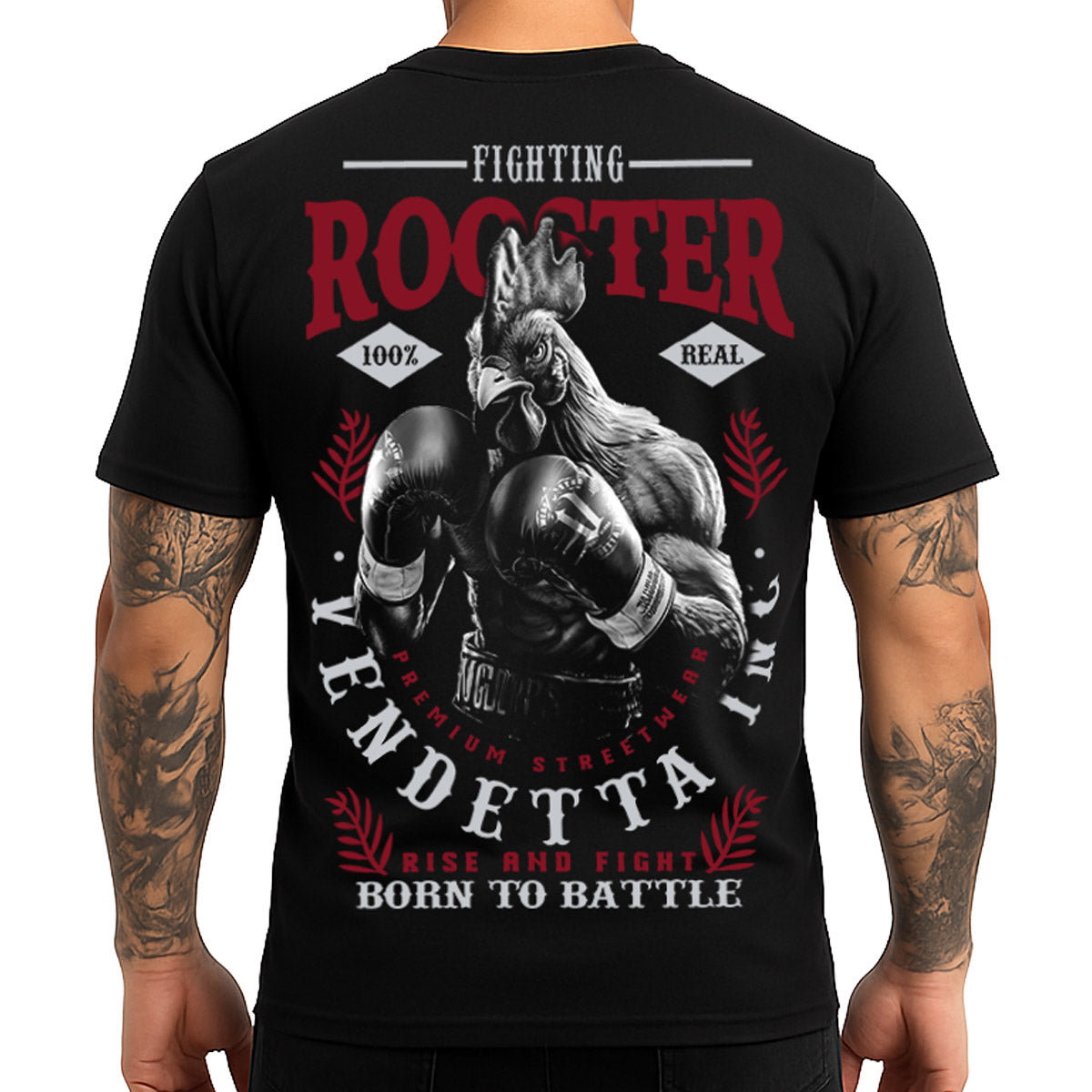 Vendetta Inc. Shirt Fighting Rooster schwarz