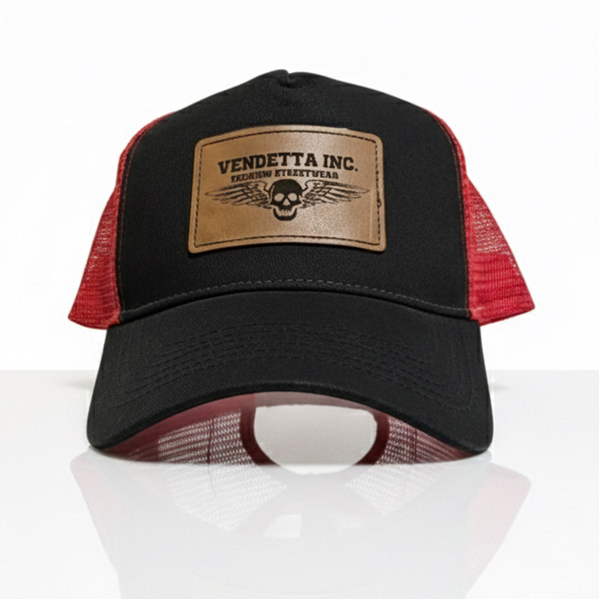 Vendetta Inc. Trucker Logo Patch schwarz-rot