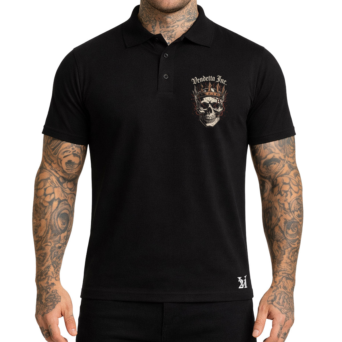 Vendetta Inc. Polo Shirt King schwarz