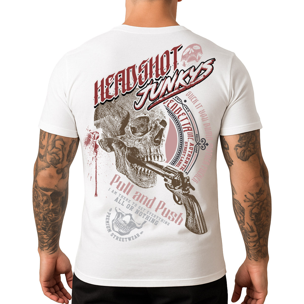 Vendetta Inc. Shirt Headshot Junky weiß