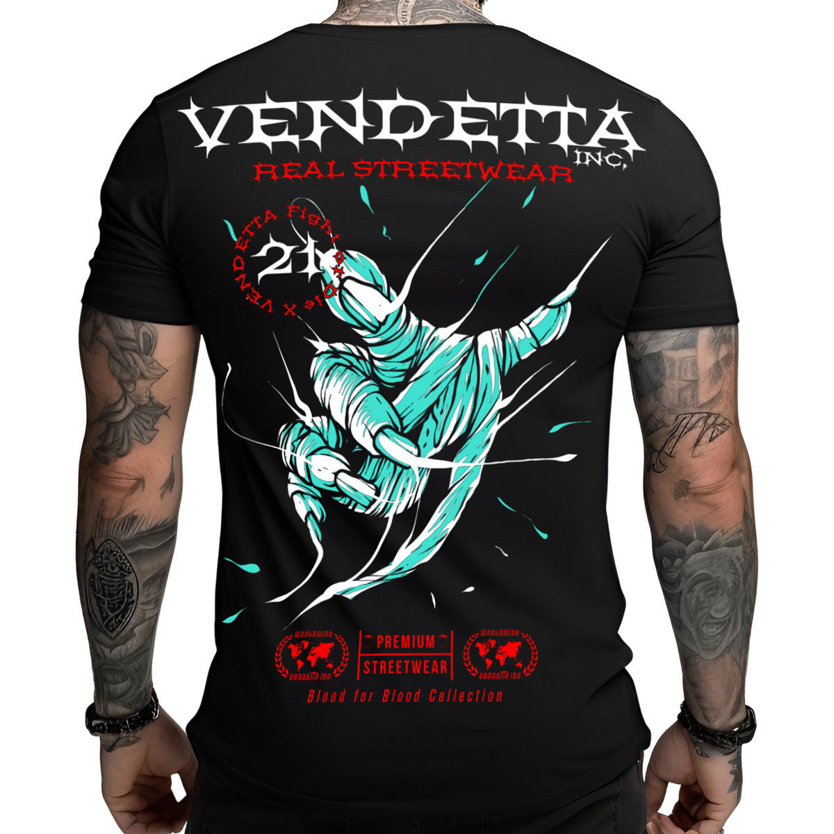 Vendetta Inc. Shirt schwarz Skull Hand VD-1341