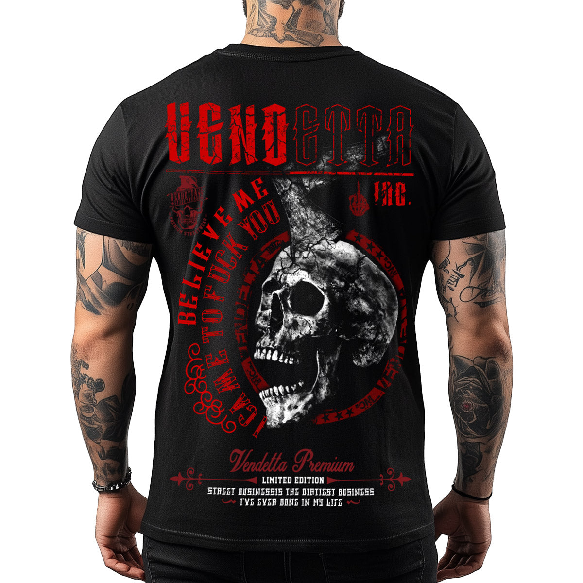 Vendetta Inc. Shirt Believe schwarz VD-1090