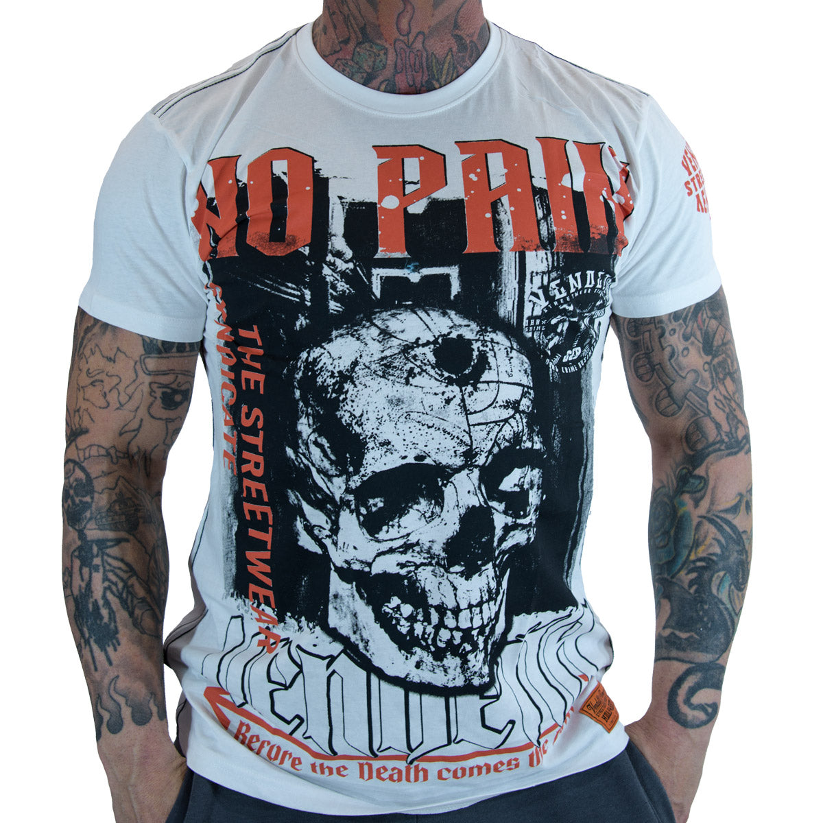 Vendetta Inc. Shirt No Pain weiß VD-1200