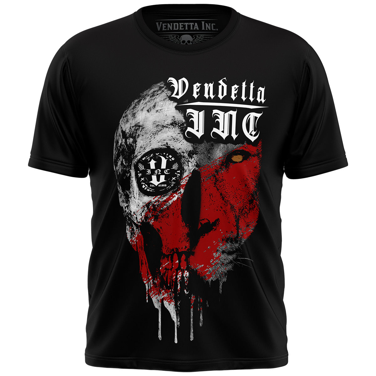 Vendetta Inc. Shirt schwarz Skull Lion VD-1263