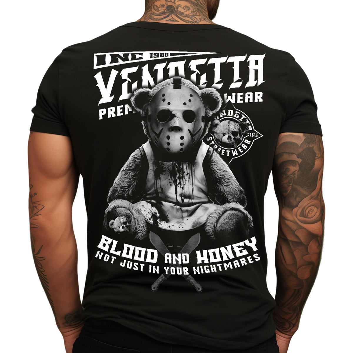 Vendetta Inc. Shirt Mask Teddy schwarz VD-1426