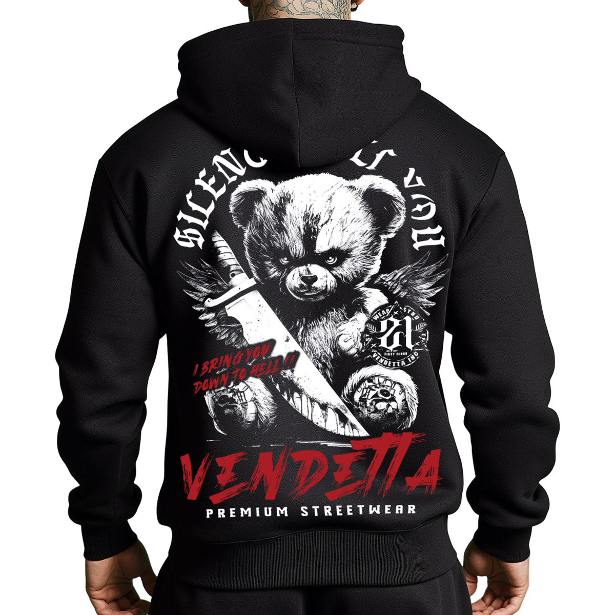 Vendetta Inc. Sweatshirt Teddy Attack schwarz VD-4056