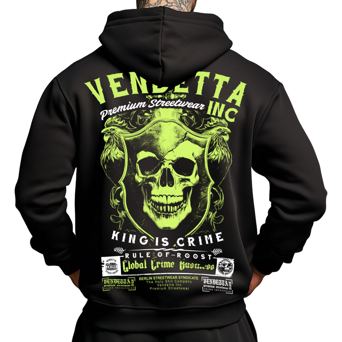Vendetta Inc. Sweatshirt Skull King schwarz VD-4057