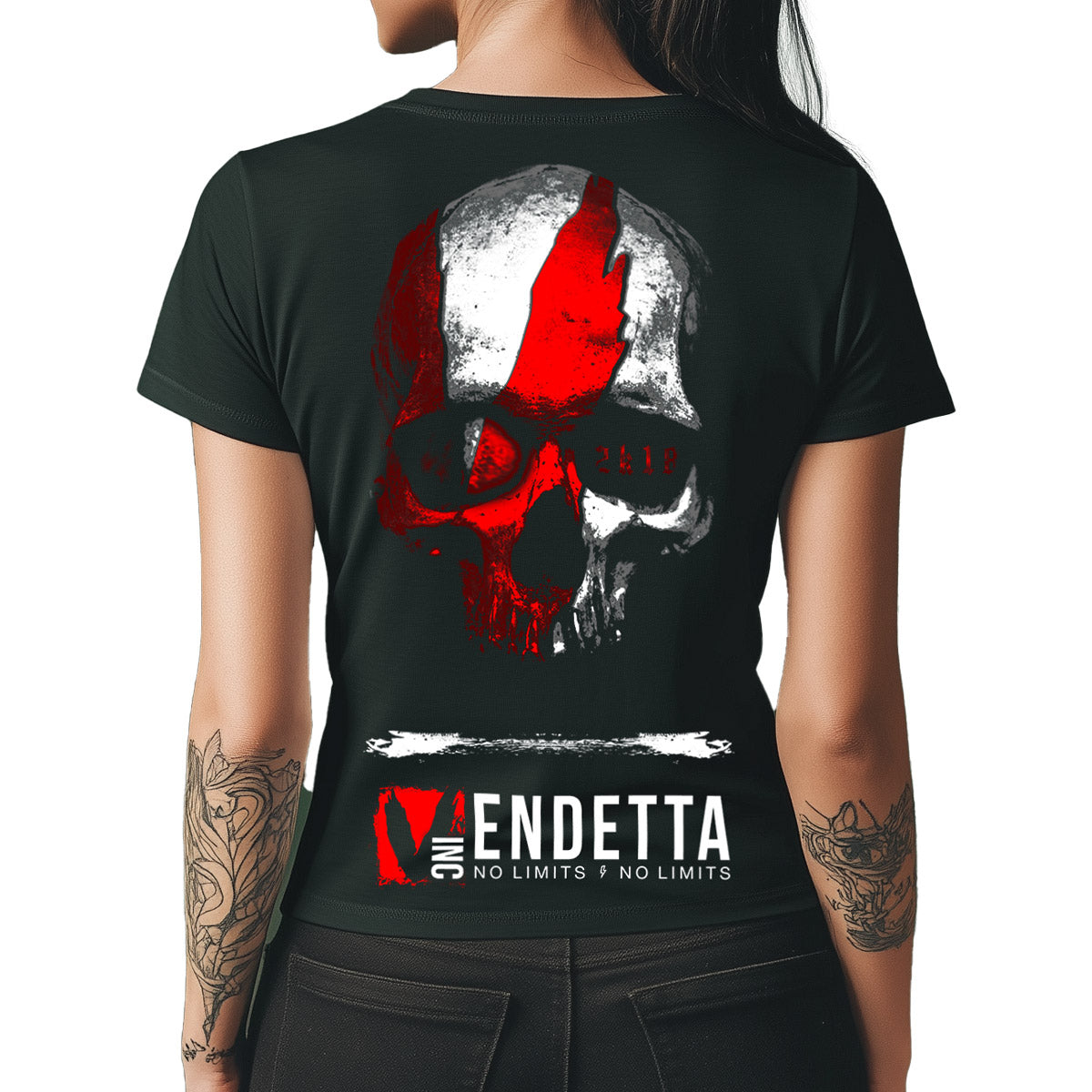 Vendetta Inc. Shirt Blood Skull schwarz VD-0044