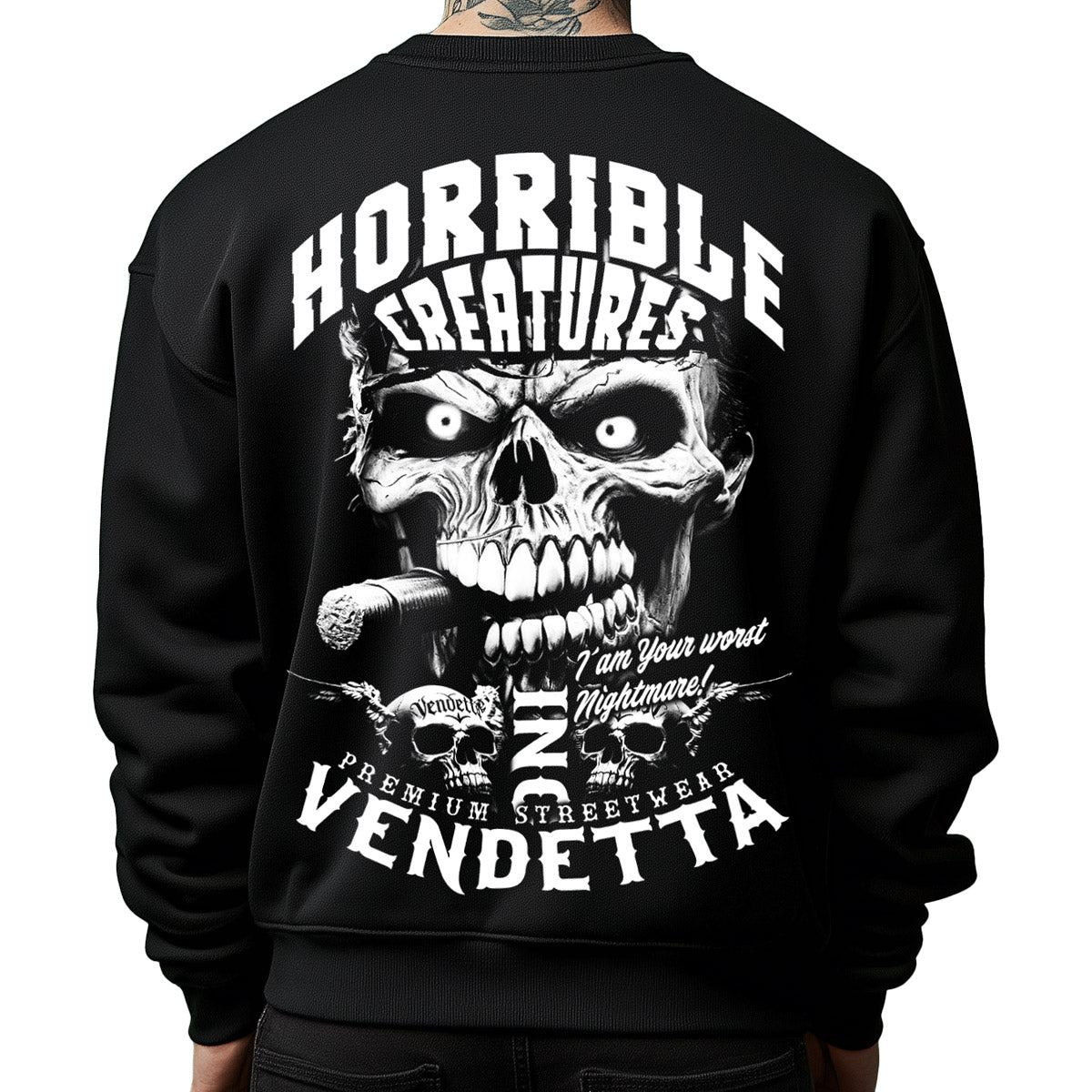Vendetta Inc. Sweatshirt Horrible Skull schwarz VD-4067