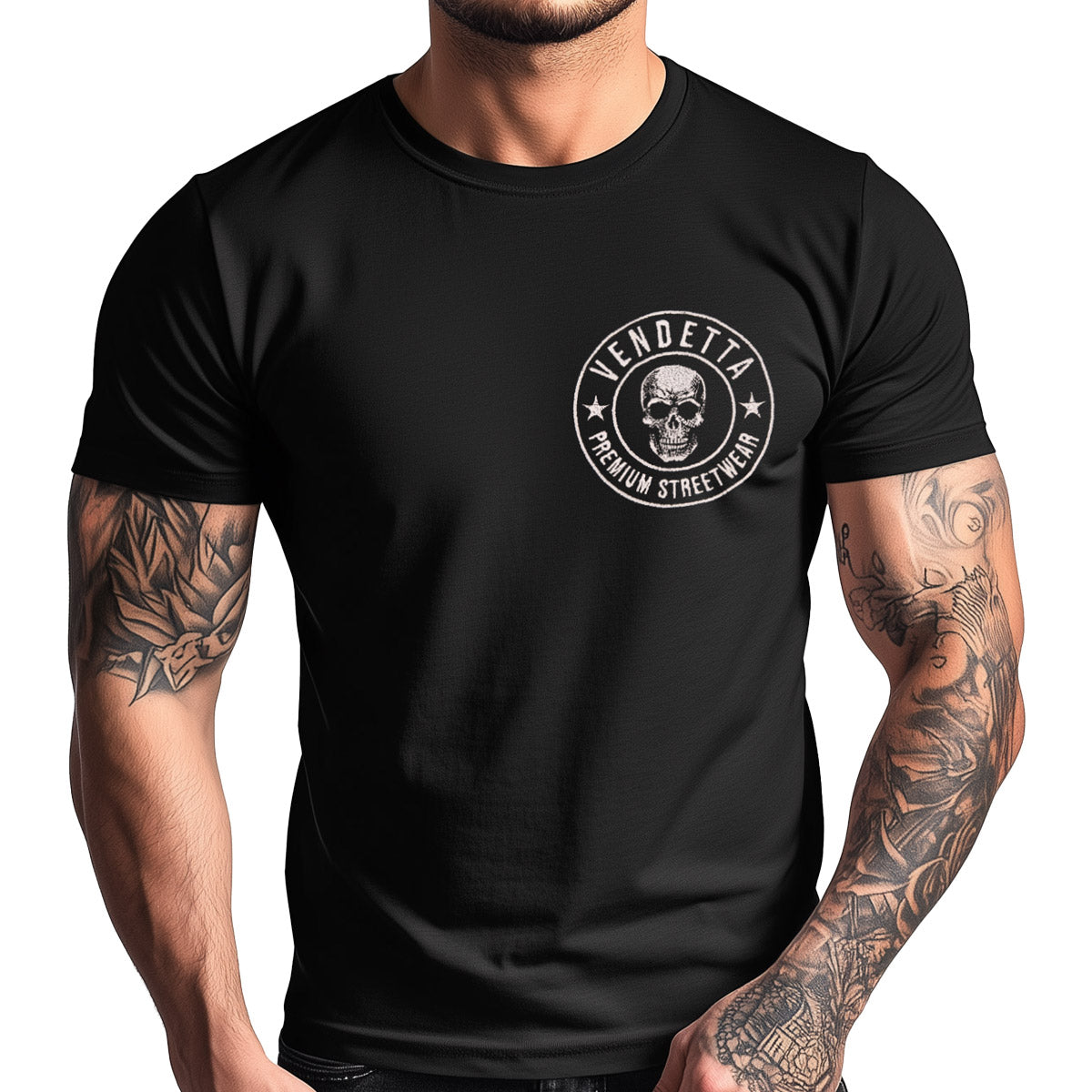 Vendetta Inc. Shirt Logo schwarz VD-1540