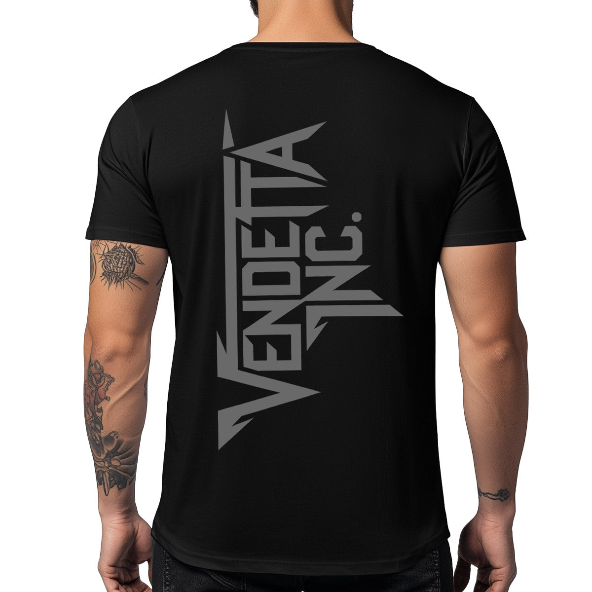 Vendetta Inc. Shirt Logo V schwarz grau VD-1553