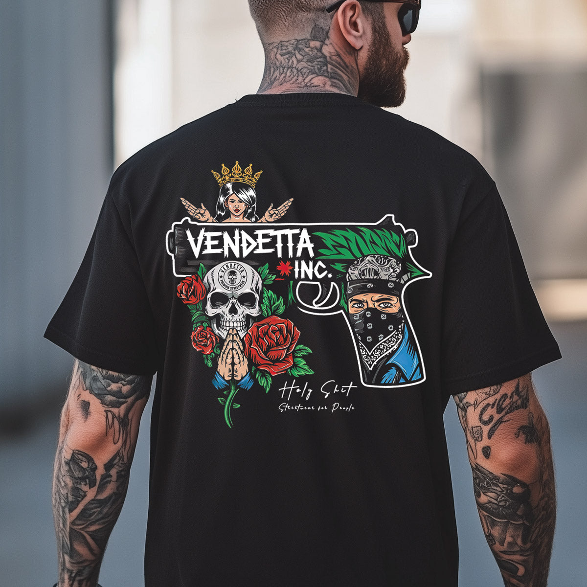 Vendetta Inc. Shirt Inked schwarz VD-1575