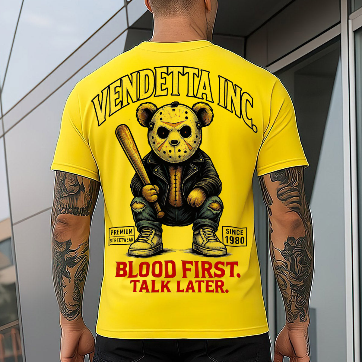 Vendetta Inc. Shirt Talk Later gelb VD-1590