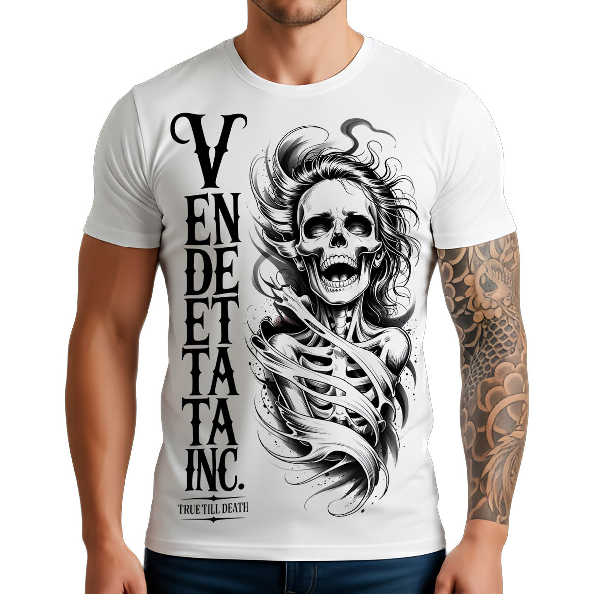 Vendetta Inc. Shirt True Till Death weiß
