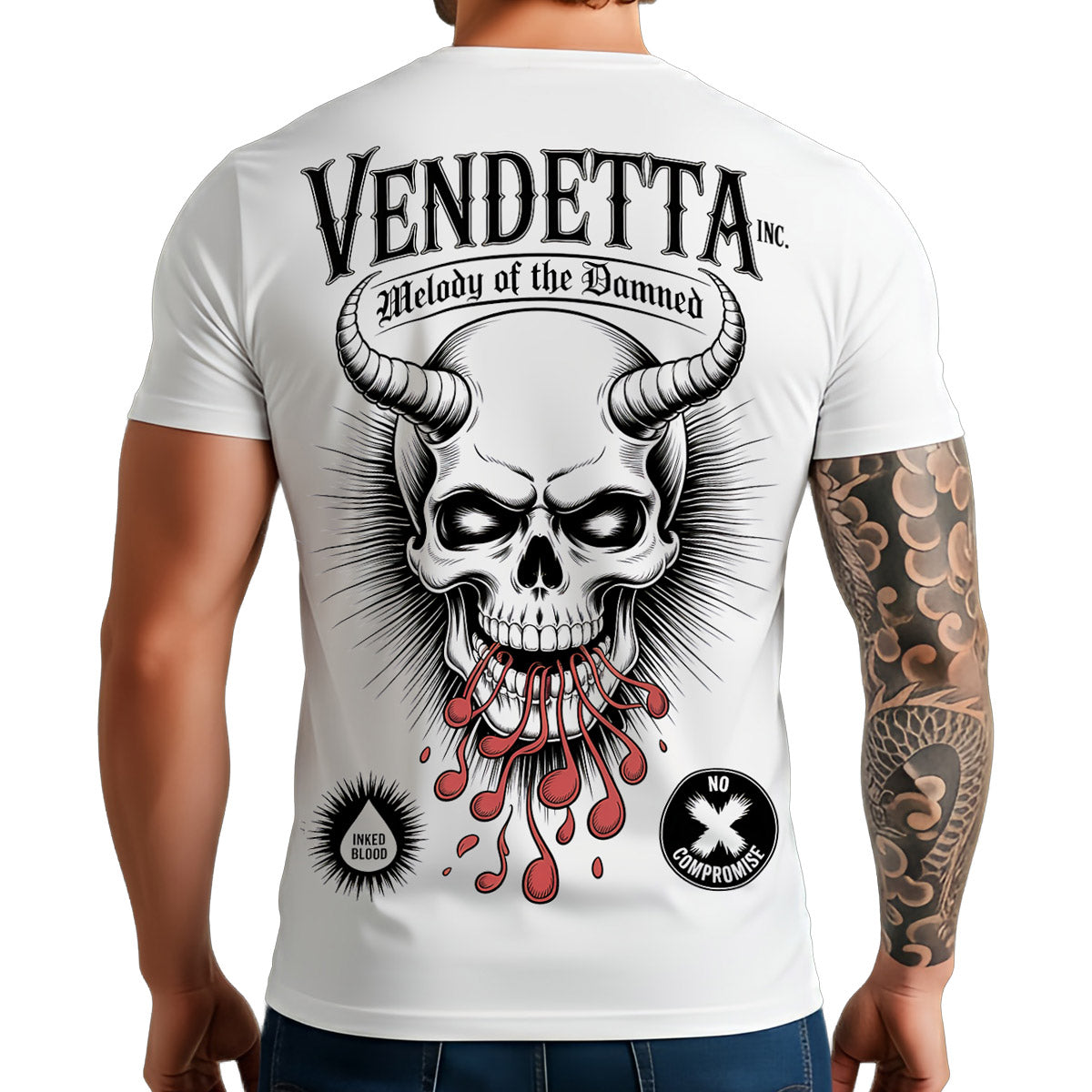 Vendetta Inc. Shirt Melody of the Damned weiß