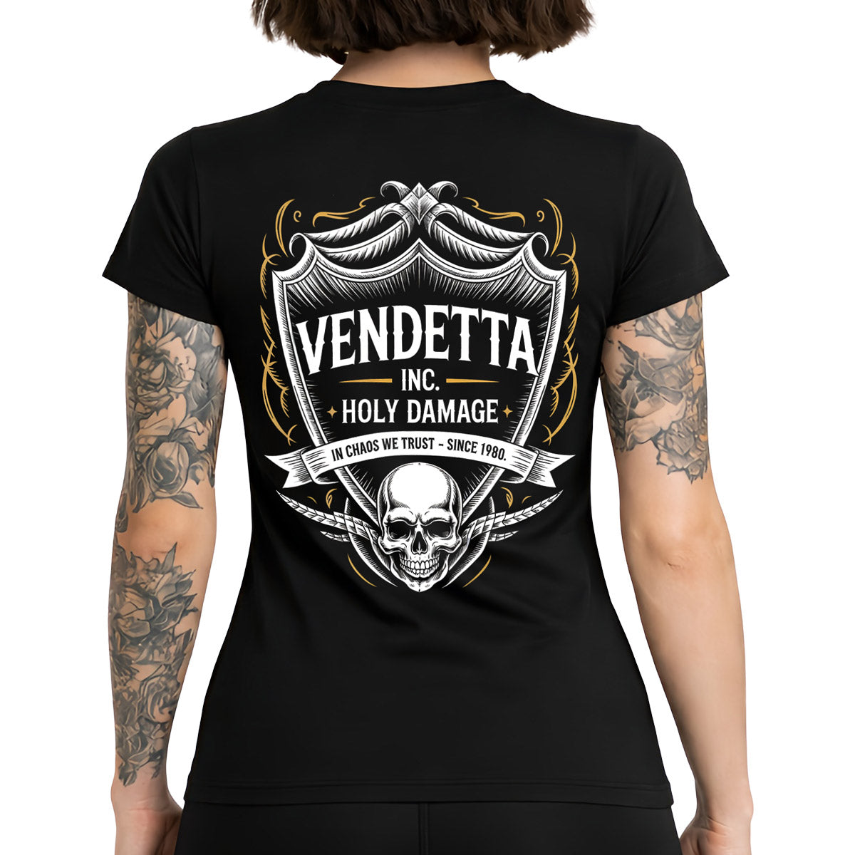 Vendetta Inc. Shirt Skull Crest schwarz