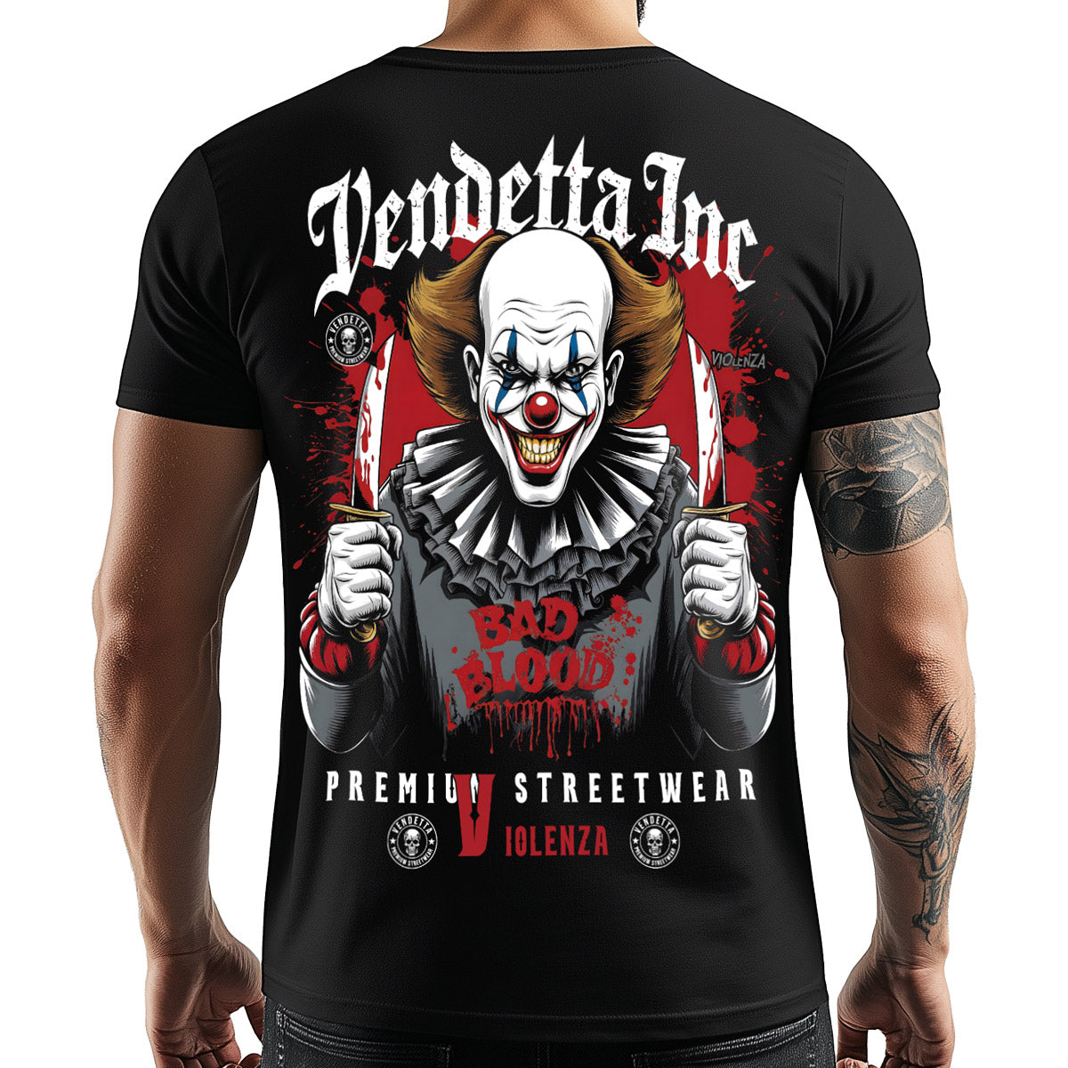 Vendetta Inc. Shirt Bad Blood Clown schwarz