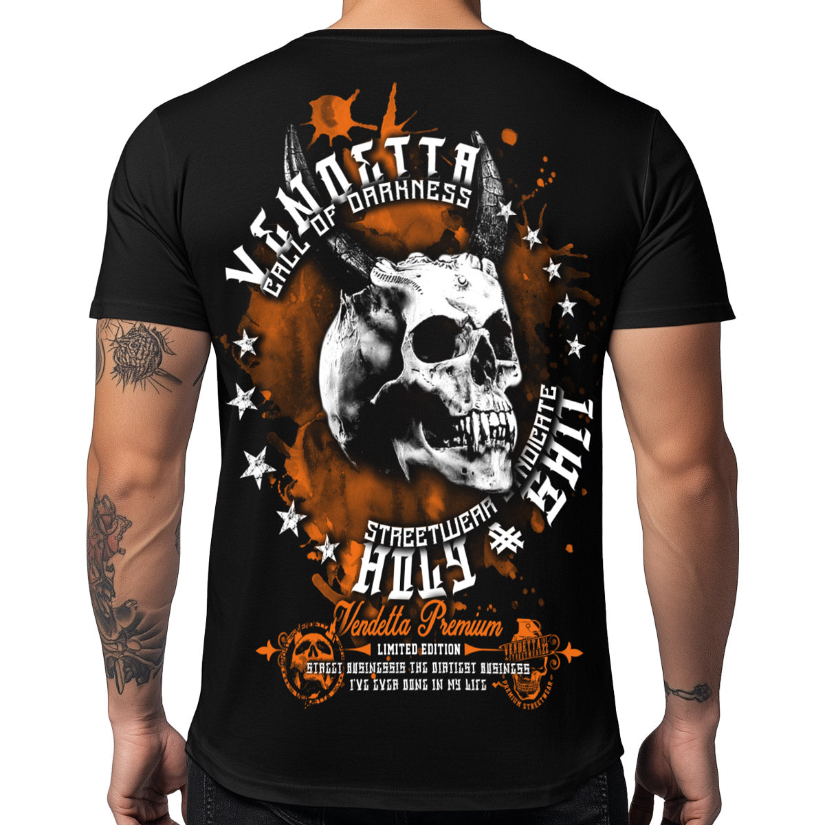 Vendetta Inc. Shirt Skull Hell schwarz VD-1226