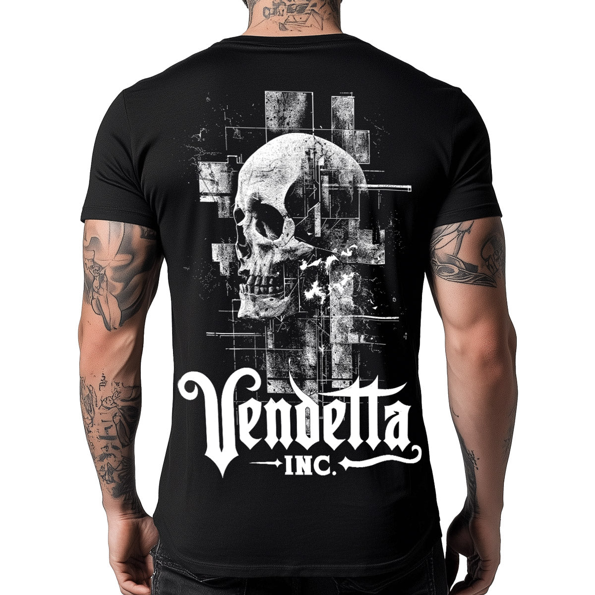 Vendetta Inc. Shirt Skull & Cross schwarz VD-1471